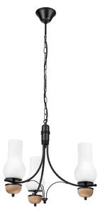 Brilagi - Candelabru LED pe lanț COTTAGE 3xE14/40W/230V stejar/negru/alb