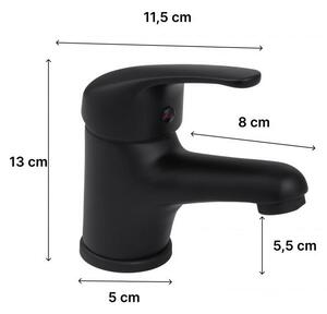 Erga Lati, baterie chiuveta h-130, negru mat, ERG-YKA-BU.LATI24-BLK