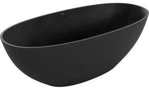 Mexen Bari cadă de baie independentă din conglomerat 165 x 75 cm, negru mat - 57221657570