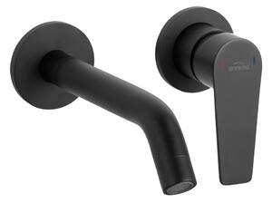 Invena Dokos, robinet de chiuvetă ascuns, negru mat, INV-BP-19-U04-A