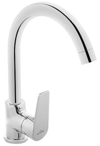 Invena Dokos, baterie pentru chiuveta cu pipa pivotanta in forma de U, crom, INV-BZ-19-001-V