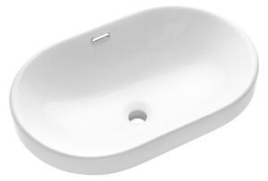 Invena Egina, chiuveta subtop 60x40x18 cm, alb, INV-CE-52-060-W