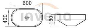 Invena Egina, chiuveta subtop 60x40x18 cm, alb, INV-CE-52-060-W