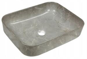 Invena Florina, chiuveta ceramica 51x40x13 cm, imitatie piatra, INV-CE-40-705-C