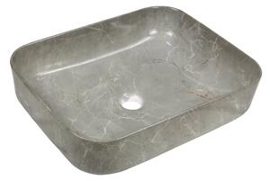 Invena Florina, chiuveta ceramica 51x40x13 cm, imitatie piatra, INV-CE-40-705-C