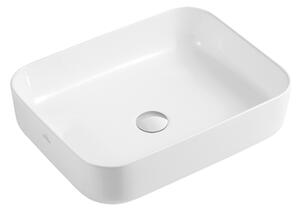 Invena Florina, chiuveta ceramica 51x40x13 cm, alb, INV-CE-40-001-C