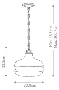 Lustră pe lanț Feiss FE-CADENCE-2P-MB CADENCE 2xE27/75W/230V