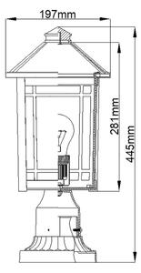 Lampă de exterior Quoizel QZ-CEDAR-POINT3-M-BK CEDAR POINT 1xE27/60W/230V IP44