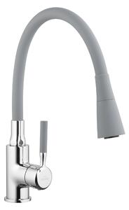 Invena Hula, baterie chiuveta inalta 2 functii, gri-crom, INV-BZ-85-L05-L