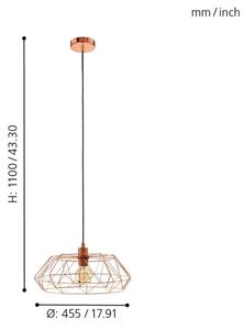 Eglo 49488 - Lustra CARLTON 2 1xE27/60W/230V