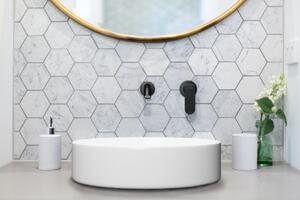 Invena Siros, robinet de chiuvetă ascuns, negru mat, BP-90-U04-A