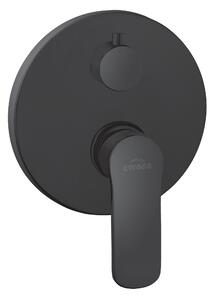 Invena Siros, baterie ascunsă cu 2 ieșiri, negru mat, BP-90-4O2-A