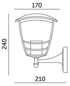 Aplică de exterior TEVIO 1xE27/60W/230V IP54 negru