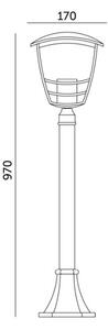 Lampă de exterior TEVIO 1xE27/60W/230V IP54 97 cm negru