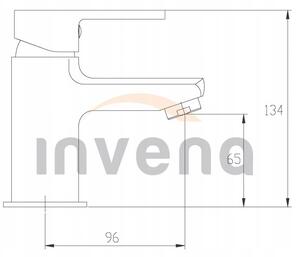 Invena Verso, baterie chiuveta h-134, crom, INV-BU-82-001-C