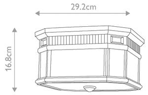 Plafonieră de exterior Feiss FE-COTSLN-F-BK COTSWOLD LANE 2xE27/60W/230V IP44