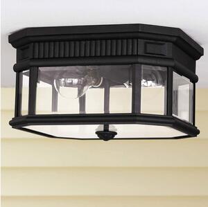 Plafonieră de exterior Feiss FE-COTSLN-F-BK COTSWOLD LANE 2xE27/60W/230V IP44
