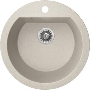 Laveo Dafne, chiuveta granit cu 1 camera 510x510x205 mm, bej, LAV-SBD_480T