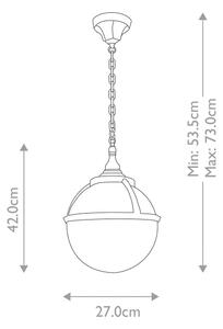 Lustră pe lanț de exterior Elstead GLENBEIGH-CHAIN GLENBEIGH 1xE27/60W/230V IP44