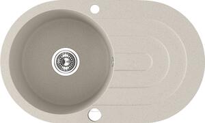Laveo Dafne, chiuvetă granit cu 1 cameră 780x470x204 mm, bej, LAV-SBD_481T