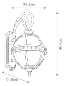 Aplică de exterior Kichler KL-HALLERON-2S-BU HALLERON 2xE14/40W/230V IP44