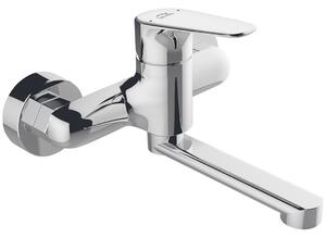Laveo Rondo, baterie pentru chiuvetă montată pe perete h-127, crom, LAV-BLX_050D
