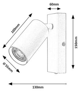 Spot de perete SOLO 1xGU10/25W/230V alb Rabalux 2081