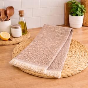 Prosop bucatarie bumbac 100% peshtemal, 30x50cm, Colored maro