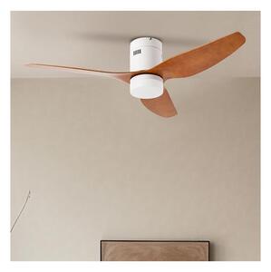 ZEVENTI - LED ventilator de tavan PADUA LED/18W/230V Wi-Fi Tuya alb/maro + telecomandă