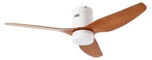 ZEVENTI - LED ventilator de tavan PADUA LED/18W/230V Wi-Fi Tuya alb/maro + telecomandă