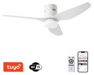 ZEVENTI - Ventilator de tavan LED PADUA LED/18W/230V Wi-Fi Tuya alb + telecomandă