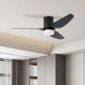 ZEVENTI - Ventilator de tavan LED PADUA LED/18W/230V Wi-Fi Tuya negru + telecomandă