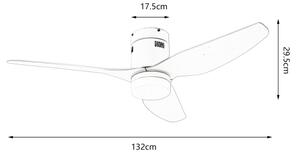 ZEVENTI - Ventilator de tavan LED PADUA LED/18W/230V Wi-Fi Tuya negru + telecomandă