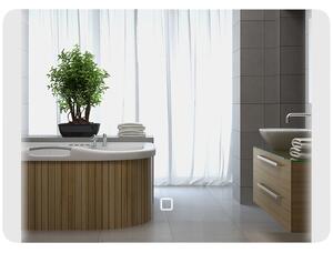 Kleankin Oglinda pentru baie cu lumini LED, Oglinda reglabila pentru machiaj cu 3 temperaturi de culoare, 70 x 50 cm