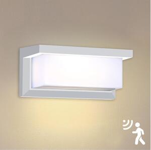 Aplică LED de exterior cu senzor Brilagi BRICKY LED/12W/230V alb IP54