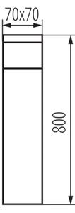 Lampă de exterior Kanlux 38762 DASTEN 1xG9/11W/230V 80 cm IP44 negru