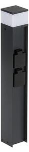 Lampă de exterior cu 2 prize Kanlux 38765 DASTEN 1xG9/11W/230V 50 cm IP44 negru