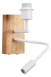 Veioză LED flexibilă Brilagi NUBILA WOOD 1xE27/25W/230V + LED/3W stejar/alb