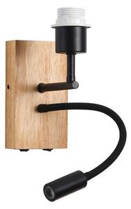 Veioză LED flexibilă Brilagi NUBILA WOOD 1xE27/25W/230V + LED/3W stejar/negru