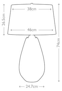 Lampă LED de masă Elstead LENA-TL-L-BLUE-OWSS LENA 1xE27/40W/230V 74 cm albastru/alb