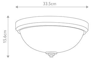 Feiss FE-MALIBU-F-BATH-PB - Plafonieră pentru baie MALIBU, 2x E27/60W, 230V, IP44, auriu