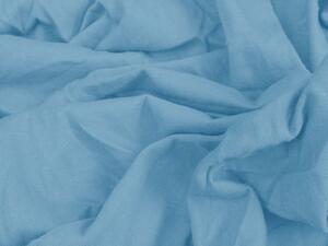 Cearsaf Jersey EXCLUSIVE cu elastic 90x200 cm albastru deschis