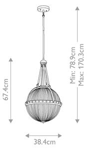 Lustră pe cablu ASTER 3xE14/60W/230V aurie Kichler