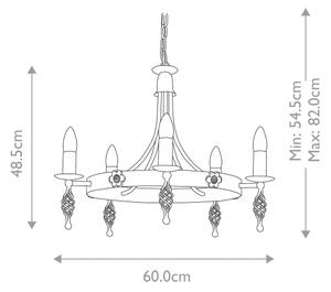 Lustră pe lanț Elstead BY5-BLACK BELFRY 5xE14/60W/230V