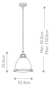 Lustră pe tijă Hinkley HK-AMELIA-P-M-RB AMELIA 1xE27/60W/230V bronz