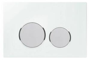 Mexen NAPO 06 - Buton pentru modulul Mexen Napo (compatibil cu modulul Geberit Delta UP100), sticlă albă, 604620