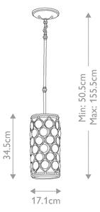 Lustră pe tijă Feiss FE-LUCIA-P-D LUCIA 1xE27/60W/230V
