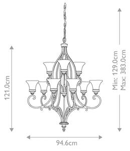 Lustră pe lanț DRAWING Feiss FE-DRAWING-ROOM9 ROOM 9xE27/60W/230V