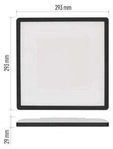 Plafonieră LED FLORI LED/18W/230V 4000K negru 29x29 cm