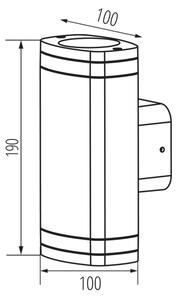 Aplică de exterior Kanlux 38886 ZEVI 2xGU10/10W/230V IP54 negru